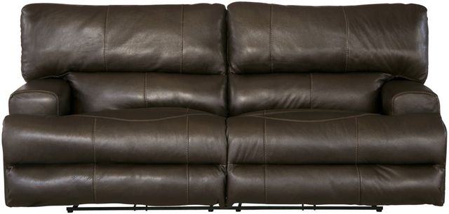 Catnapper® Wembley Steel Leather Power Lay Flat Reclining Sofa with Power Adjustable Headrest and Power Adjustable Lumbar Support-3