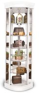 Philip Reinisch Co Auberage IV Albus White Curved Corner Curio Cabinet-0