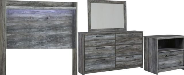 Signature Design by Ashley® Baystorm 4-Piece Gray Full Panel Headboard Bedroom Set-0