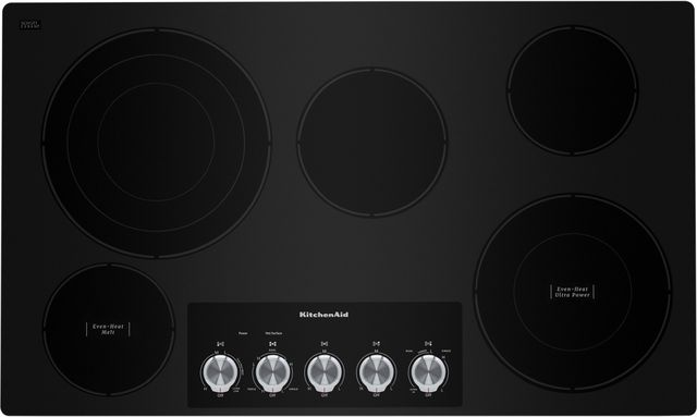 KitchenAid® 36" Black Electric Cooktop-0
