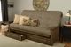 Kodiak Furniture Washington Linen Stone/Rustic Walnut Queen Storage Futon with Mattress-1