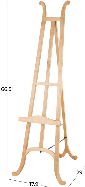 Deco Marche Light Brown 67" Tall Display Easel with Chain Support-2