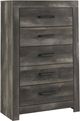 Signature Design by Ashley® Wynnlow 5-Piece Gray Queen Crossbuck Panel Bed Set-4