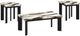 New Classic® Home Furnishings Strata 3-Piece Black/White Occasional Table Set-0