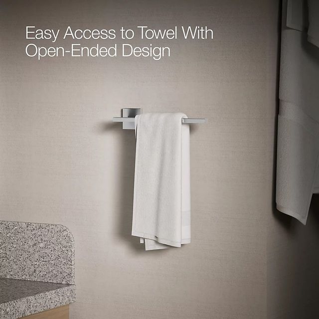 KOHLER® Square Polished Chrome Towel Arm-3