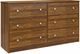 Ameriwood Home Ellwyn Bank Alder 6 Drawer Dresser-1