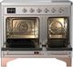 Ilve® Majestic III 40" Stainless Steel Pro Style Induction Range with Solid Door and Copper Trim-1