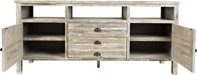 Jofran Inc. Artisan's Craft Washed Gray 70" Media Console-2