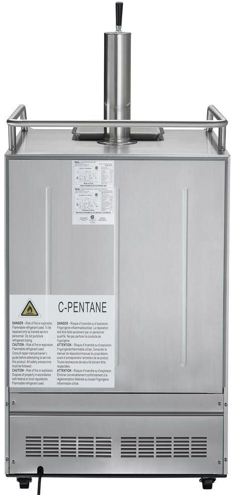Silhouette® Professional 6.5 Cu. Ft. Stainless Steel Beer Cooler/Kegerator-3