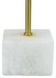 A & B Home Selenite Gold/White Stone Candle Holder-2