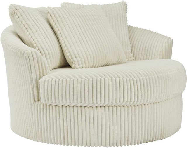 Signature Design by Ashley® Lindyn Ivory Oversized Swivel Accent Chair-0