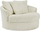 Signature Design by Ashley® Lindyn Ivory Oversized Swivel Accent Chair-0