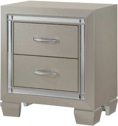 Elements International Platinum Youth Champagne Nightstand