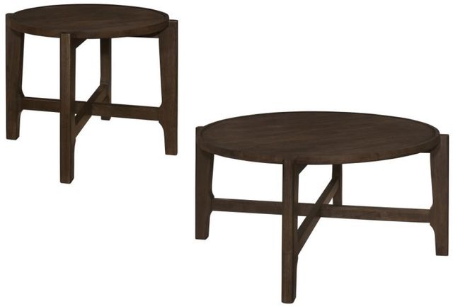 Coaster® Cota 2-Piece Dark Brown Occasional Table Set-0