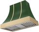 AGA Cascade 36" Cornwall Green Wall Mounted Range Hood  with Brushed Brass Trim-0