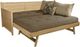 Kodiak Furniture Marisa Linen Stone/Weathered White Twin Daybed with Mattress and Pop Up -0