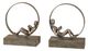Uttermost® 2-Piece Antiqued Silver Leaf Lounging Reader Bookends Set-0