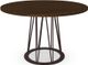 Amisco Customizable Calypso Round Dining Table with 48" Walnut Veneer Top-0
