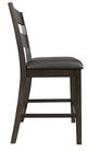Elements International Mango Dark Brown/Dark Gray Counter Bench-2