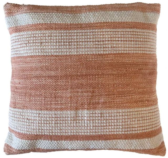 Dovetail Furniture Wilfred Terracota Yarn 20"x20" Outdoor Throw Pillow-0