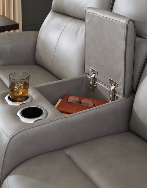 Signature Design by Ashley® 5Z-Comfort Coin Power Reclining Loveseat with Console and Adjustable Headrest-3