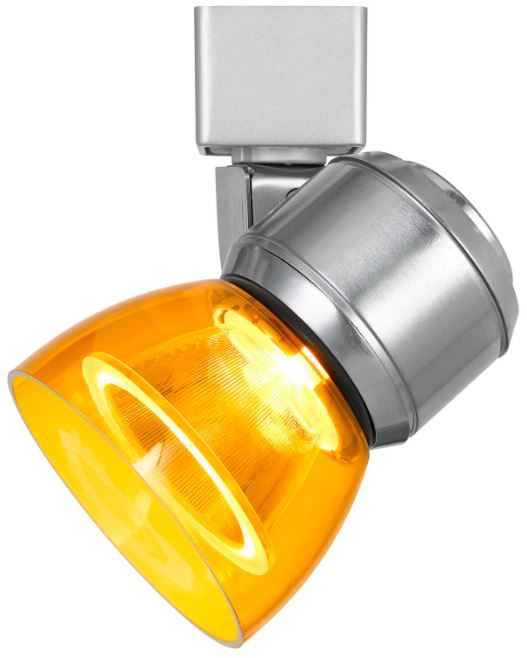 Cal® Lighting & Accessories Brushed Steel/Dark Yellow Track Light-1