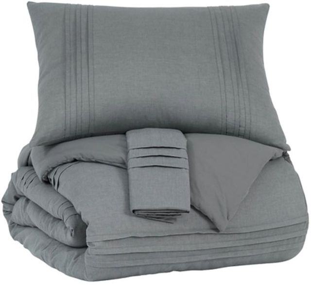 Signature Design by Ashley® Mattias Gray Queen Comforter Set-0