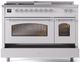 Ilve® Nostalgie II Series 48" White Pro Style Dual Fuel Range-4