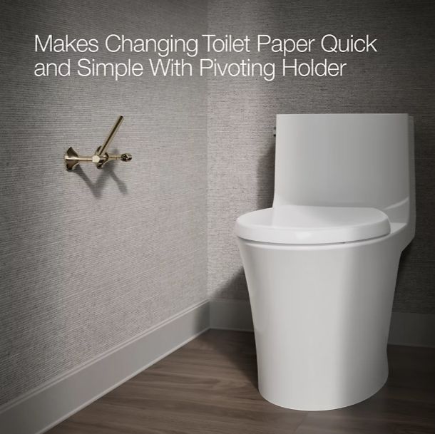 KOHLER® Occasion® Vibrant Polished Nickel Pivoting Toilet Paper Holder-2
