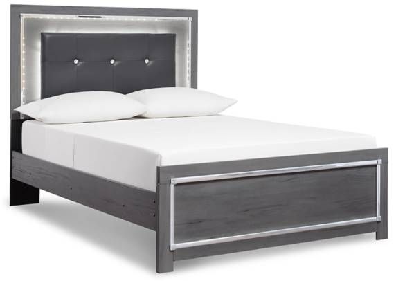 Signature Design by Ashley® Lodanna 5-Piece Gray Queen Panel Bed Set-1