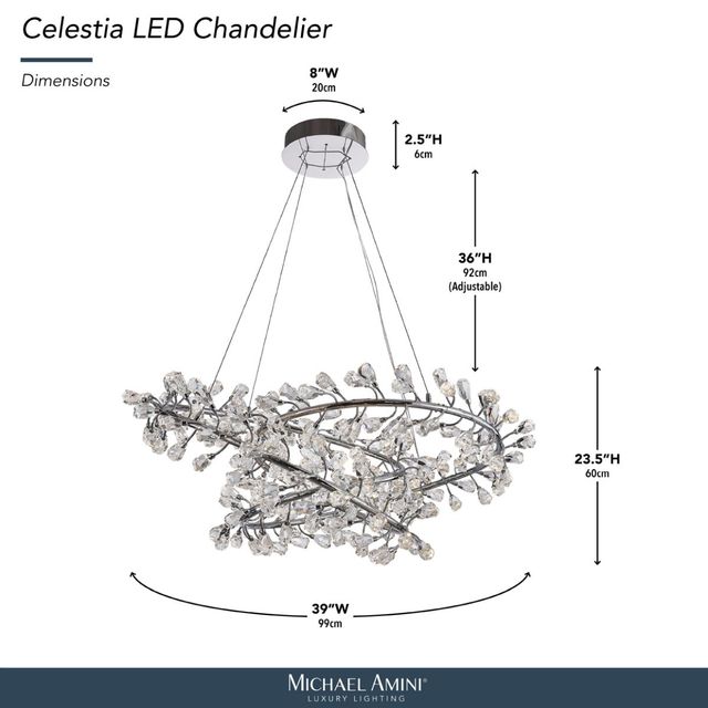 Michael Amini® Celestia Clear LED Chandelier-2