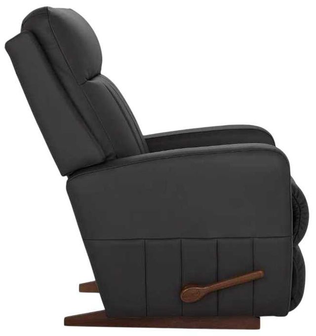 La-Z-Boy® Finley Onyx Leather Manual Rocking Recliner-3