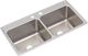 Elkay Lustertone® Classic Lustrous Satin 43" x 22" x 12-1/8" 2-Hole Equal Double Bowl Drop-In Sink-0