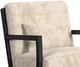 Elements International Marina Brushed Espresso/Langley Cream Accent Chair-1