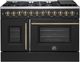 FORNO® Galiano Alta Qualita 48" Black Pro Style Dual Fuel Range -0