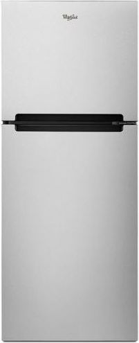Whirlpool® 11.0 Cu. Ft. Top Freezer Refrigerator-Monochromatic Stainless Steel-0
