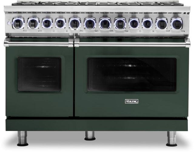 Viking® 7 Series 48" Blackforest Green Pro Style Dual Fuel Natural Gas Range-0