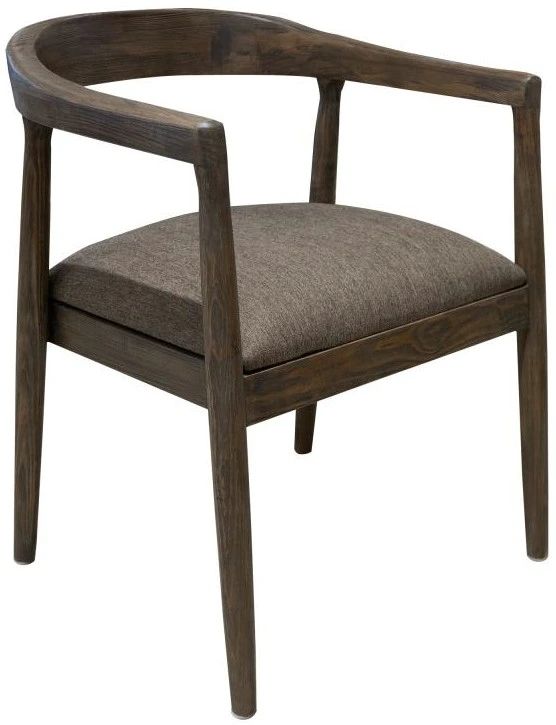 International Furniture Direct Natural Teca Brown/Gray Arm Chair-0