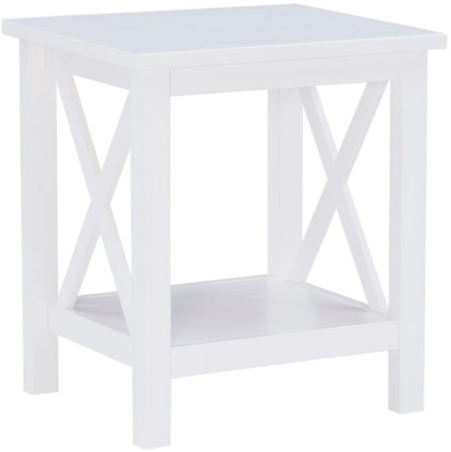 Linon Dover Antique White End Table-0