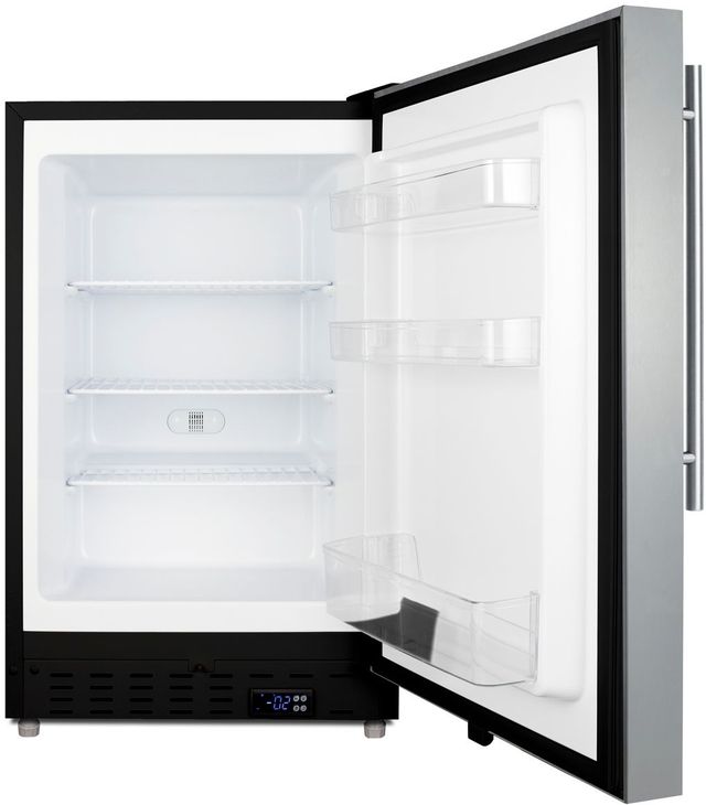 Summit® 20" 2.7 Cu. Ft. Stainless Steel Built In ADA Compliant Undercounter Freezer-1