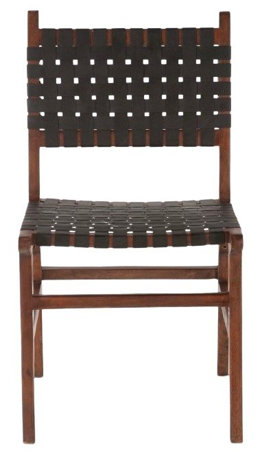 Home Trends & Design Palermo Black/Matte Brown Side Dining Chair-1