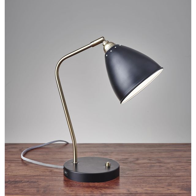 Adesso® Chelsea Black Desk Lamp-1