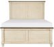 Mazin Furniture Weaver Antique White/Rosy Brown Eastern King Bed-0