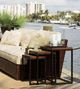 Tommy Bahama® Furniture Ocean Club Ocean Reef Dark Mocha Nesting Table with Black Base-1
