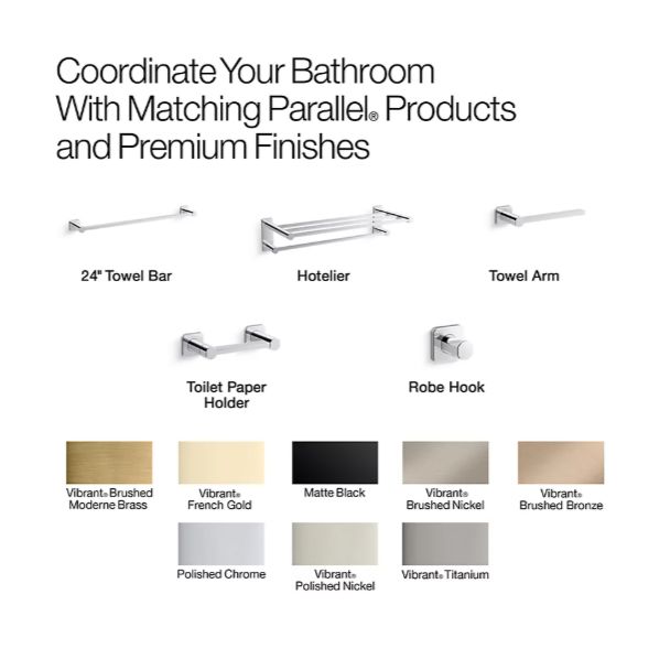 KOHLER® Parallel® Vibrant Titanium Pivoting Toilet Paper Holder-4