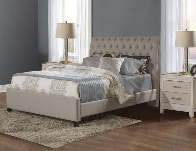 HH2 Home Napleton Dove Gray California King Upholstered Bed-2
