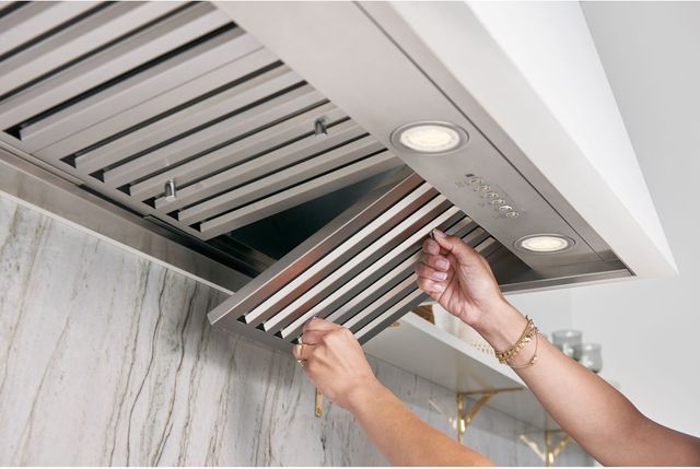 GE® 36" Stainless Steel Smart Designer Insert Range Hood with Dimmable LED Lighting-3