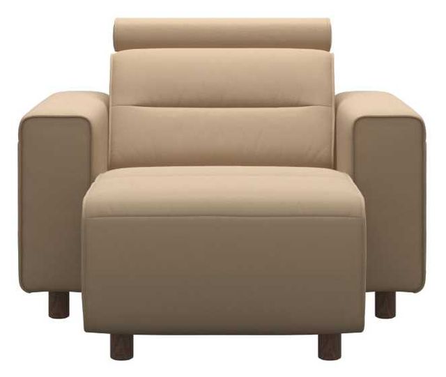 Stressless® by Ekornes® Customizable Emily Wide Arm Long Seat Chaise Sofa with Wood Legs-2