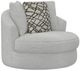 Corinthian Furniture Dutton Ivory Swivel Accent Chair-0