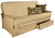 Kodiak Furniture Lexington Canton Cream/Weathered White Full Storage Futon with Mattress -0